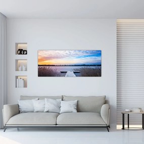 Tablou - Lac înghețat, Ełk, Mazury, Polonia (120x50 cm)