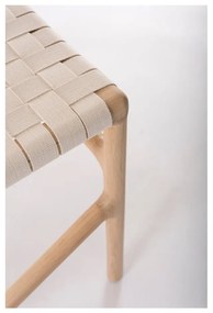 Scaun din lemn masiv de stejar Gazzda Fawn, alb