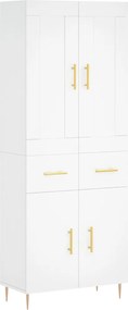 vidaXL Dulap înalt, alb, 69,5x34x180 cm, lemn compozit