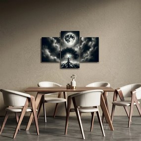 Tablou – Arbore alb-negru în lună plină (90x60 cm)