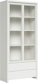Vitrina KASPIAN, alb, PAL, 90x41x201 cm