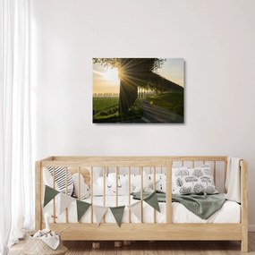 Tablou pe sticlă cu alee (70x50 cm)