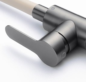 Baterie bucătărie cu pipă flexibilă - 260 oțel inoxidabil Grafit P14A