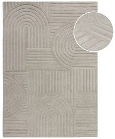Covor din lână Flair Rugs Zen Garden 120 x 170 cm, gri