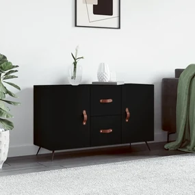 828141 vidaXL Dulap, negru, 100x36x60 cm, lemn compozit
