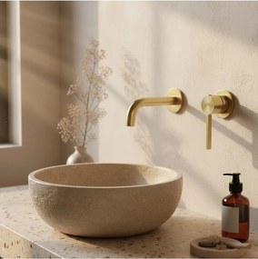 Baterie lavoar incastrata Rea Foster auriu periat