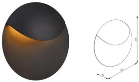 Aplica de exterior cu lumina LED indirecta Valopin