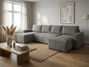 Coltar in forma de U SMART COSARO 295x140 cm, gri