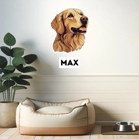 PIPPER. Autocolant Golden Retriever mărimea: 15cm