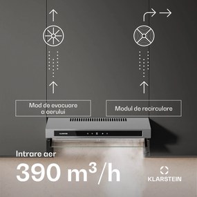 Klarstein Hota Purista Force, Compact, 384,8 m³/h, EEK C, Tehnologie cu două motoare