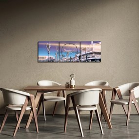 Tablou cu strada în Las Vegas (cu ceas) (90x30 cm)