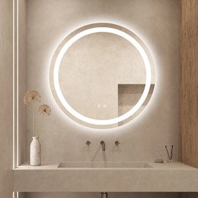 Oglinda Led Rotunda, 70cm, Functie Dezaburire, EsnJ05