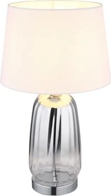 Globo 24142W - Lampă de masă CLASSY 1xE27/40W/230V alb/argintiu