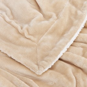 Pătură imitație lână 220x240 cm, culoare nisip