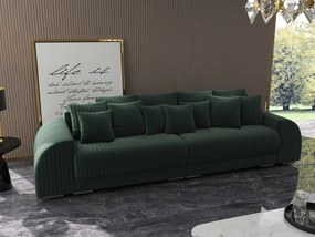 Canapea extensibilă dumonde cu 2 lăzi de depozitare si sezut confortabil din spuma high-density, Verona Ambience Green 310x100 cm