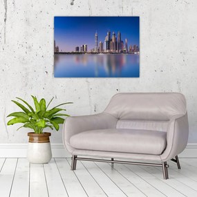 Tablou pe sticlă cu zgârie norii (70x50 cm)