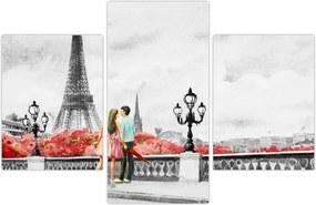 Tablou îndrăgostiții în Paris (90x60 cm)