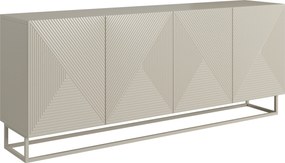 Comodă Asha 200 cm cu patru uși - casmir / cadru casmir