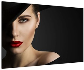 Tablou - Portretul femeii cu pălărie (90x60 cm)