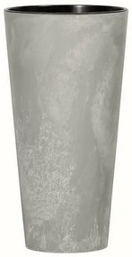 Ghiveci de flori TUBUS SLIM BETON EFFECT cuinserție 30 cm, gri, 4HOME