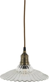 Lustra din sticla si alama, H14/D26cm, 40W