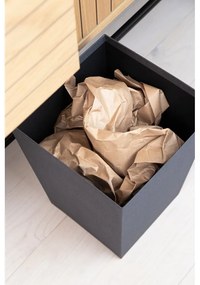 Coș de gunoi negru Sofia Canvas Paper Laminate – Bigso