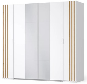 Set dormitor, alb stejar artisan, 160x200, FLORENS