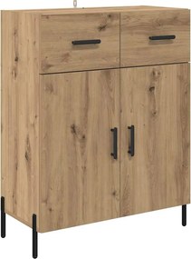 vidaXL Bufet Stejar Artizanal 69,5 x 34 x 90 cm Lemn compozit