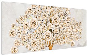 Tablou cu copac cu flori (120x50 cm)
