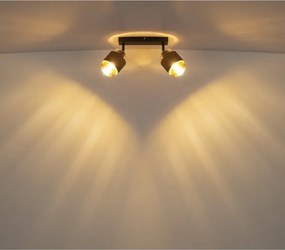 Globo 15560-2C - Aplică spot MILLEY 2xE27/40W/230V negru/bronz