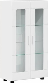 vidaXL Bufet cu ușă FLORIN Alb lucios 55,5 x 29 x 103 cm Lemn compozit