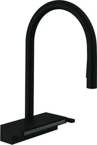 Baterie bucatarie cu dus extractibil 3 jeturi Hansgrohe Aquno Select M81 170 negru mat