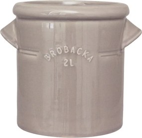 Ghiveci din ceramică glazurată manual 2L bej, „Brobacka"
