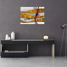 Tablou pe sticlă abstract (70x50 cm)