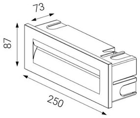 Corp de iluminat LED încastrat de exterior LED2 STEP IN LED/8,5W/230V IP65