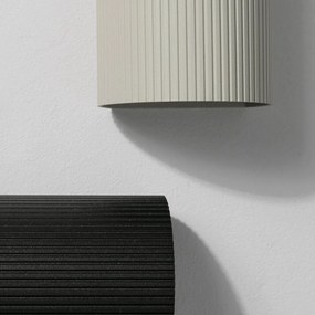 Aplica perete aluminiu striat gri, 1xGU10, SOLE round