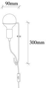 Aplică metalică Opviq lights Rodopi, auriu