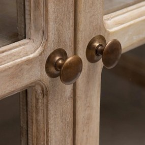 Vitrină în culoare naturală din lemn de mango 160x71 cm – Ixia