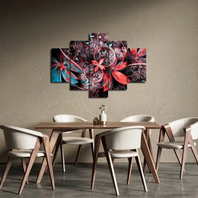 Tablou abstract cu flori exotice (150x105 cm)