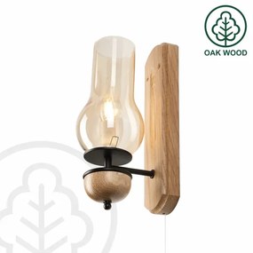 Aplică Brilagi COTTAGE 1xE14/40W/230V stejar/maro