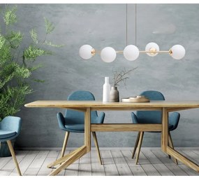 Lustră pe cablu FIRA 5xE27/60W/230V auriu