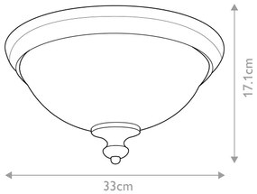 Plafonieră Feiss FE-PARKMAN-F-PN PARKMAN 2xE27/60W/230V