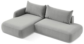 Colțar gri deschis extensibil (cu colț pe partea stângă/cu șezlong) Hale – Makamii