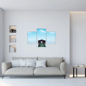 Tablou cu casă pe mare (90x60 cm)