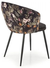 Scaun K506 negru/floral