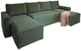 Coltar in forma de U SMART COSARO 295x140 cm, verde inchis