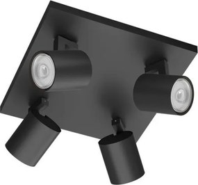 Philips - Spot LED RGBW reglabil RUNNER 4xGU10/6,5W/230V negru