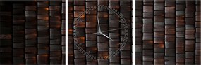 Tabloul abstract modern (cu ceas) (90x30 cm)