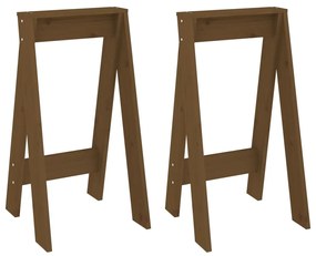 823672 vidaXL Scaune, 2 buc., maro miere, 40x40x75 cm, lemn masiv de pin