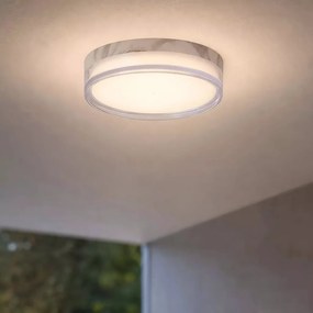 Plafoniera Button LED iluminat baie IP65 alb marmorat